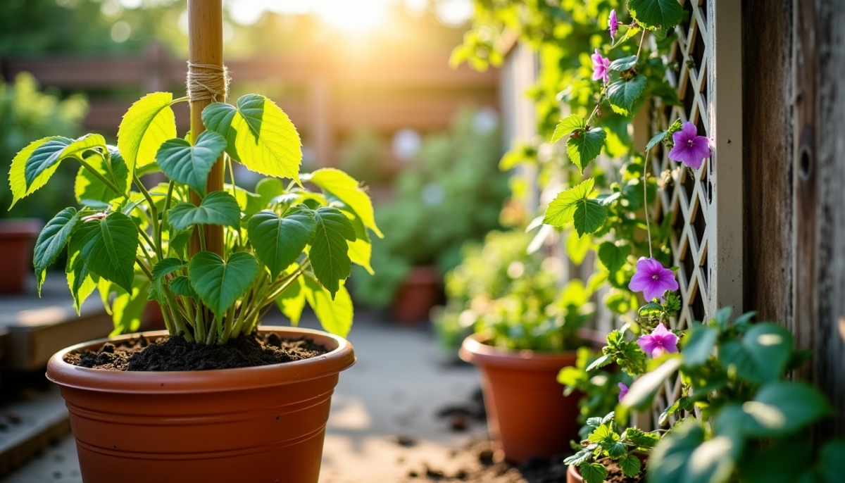 Tuteur vertical en pot ou treillis mural : quelle solution pour votre grimpante